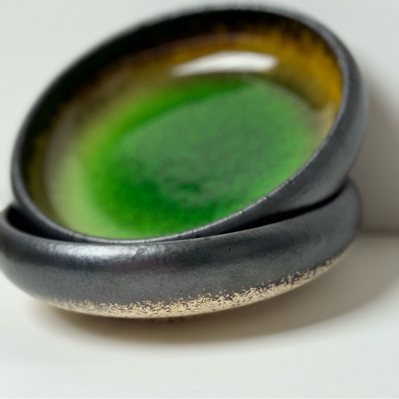 Kilin Ice Cracked Glazed Stoneware (Set-of-2) 6” Appetizer Dish - Picture 3 of 14